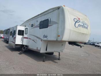  Salvage Forest River Cardinal Travel Trailer