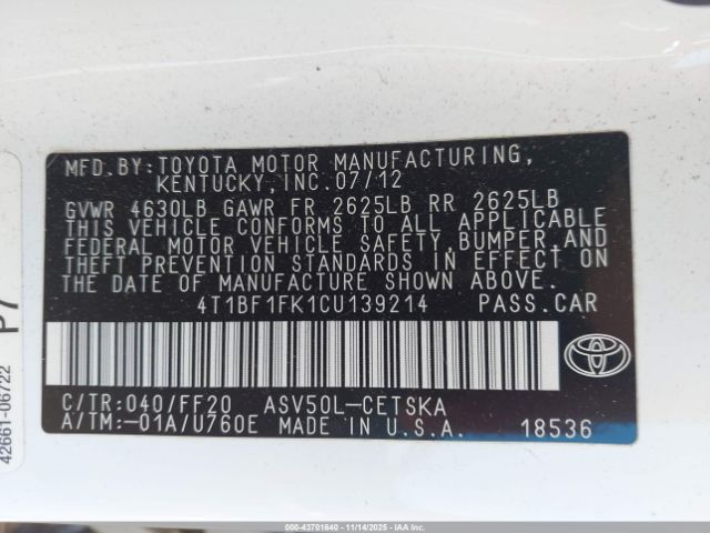 Toyota Camry Se Image 5