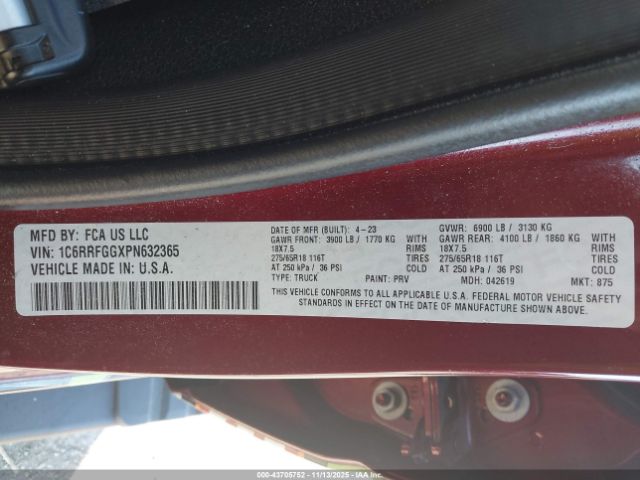 Ram 1500 Tradesman  4x4 5'7 Box Image 3