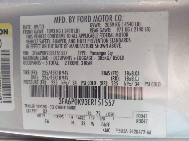 Ford Fusion Titanium Image 11