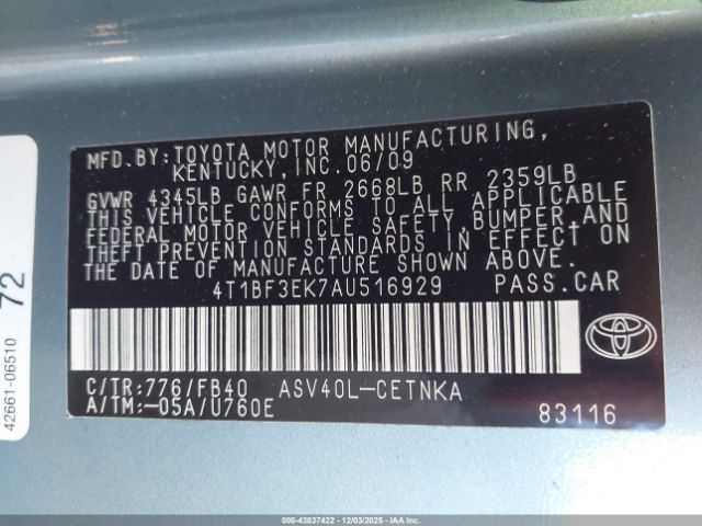 Toyota Camry Le Image 15