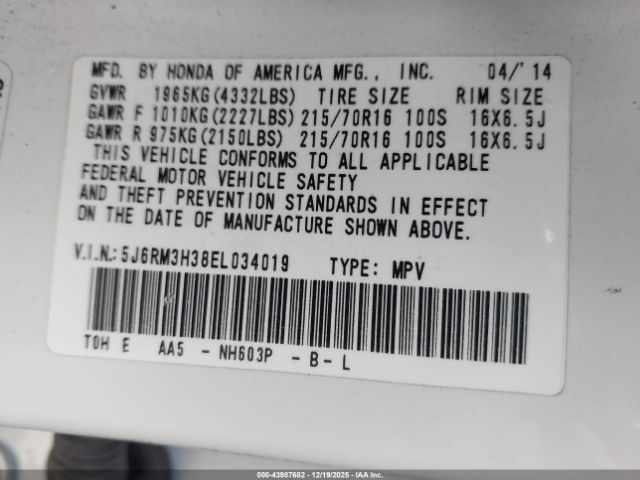 Honda CR-V Lx Image 3